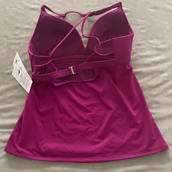 Athleta Prism Back Tankini Top Exotic Fuschia UPF 50+ - Picture 5 of 9